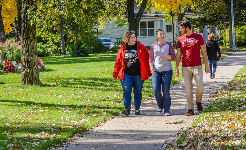 St. Cloud State University Students Walking on Campus